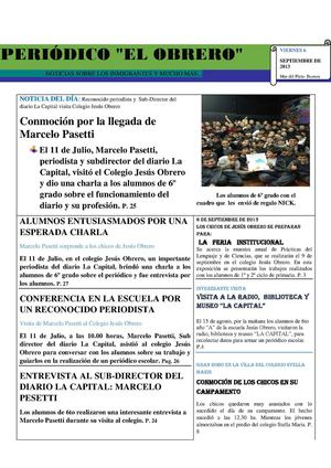 Periódico Escolar- El Obrero