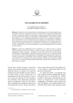 LOS VALORES EN EL DEPORTE