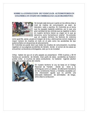 CONDUCCION DE VEHICULOS EN ESTADO DE ALICORAMIENTO