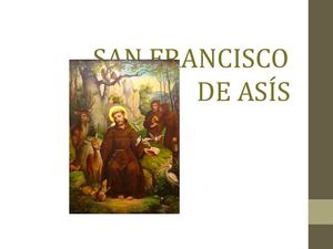San francisco de Asís amante de los animales