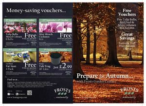 Frosts Garden Centre Autumn Flyer