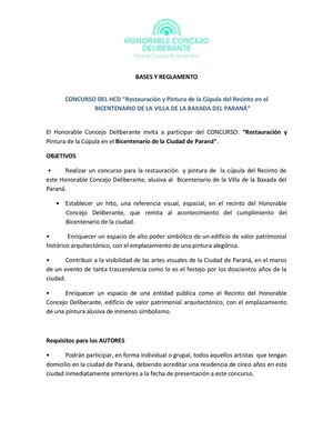 Reglamento concurso cúpula