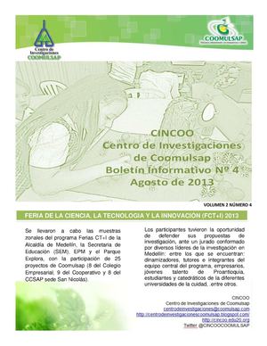 BOLETÍN INFORMATIVO Nº4 CINCOO INNOVA