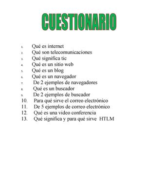 CUESTIONARIO