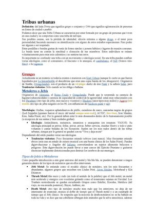 Algunas tiribus urbanas