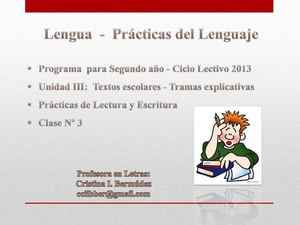 Textos escolares de Trama explicativa