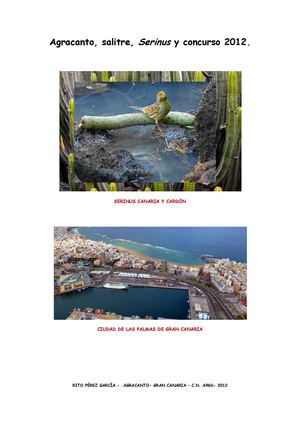 Agracanto, salitre, serinus y concurso 2012