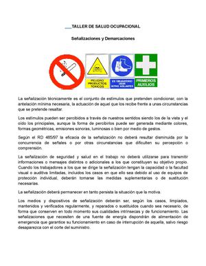 Señalizaciones y Demarcaciones