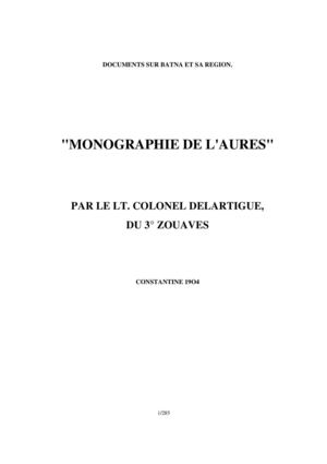 La Commune Mixte de BELEZMA