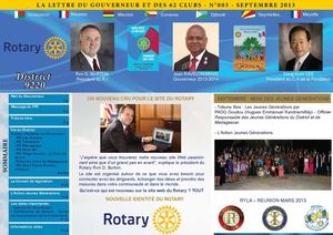 Lettre du Gouverneur de Septembre 2013