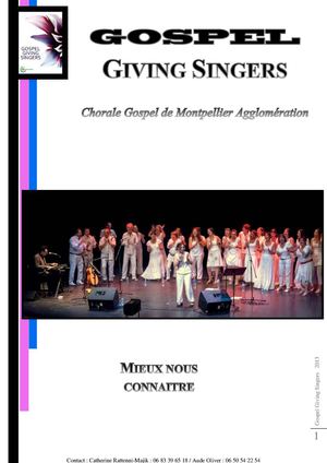 Présentation Gospel Giving Singers