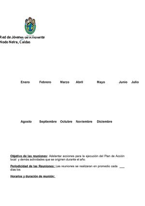 5. Formato Cronograma de reuniones