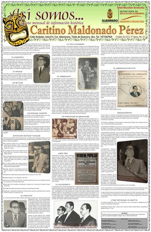 Periódico - cartel Así somos... 5a. Época No.1 Caritino Maldonado Pérez