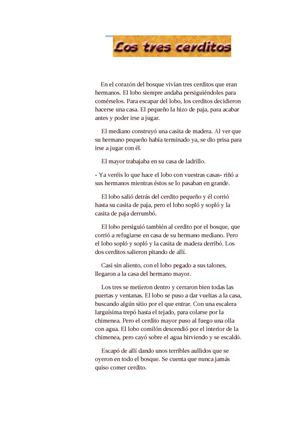 los tres cerditos, caperucita