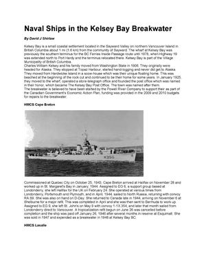 Naval Ships in the Kelsey Bay Breakwater