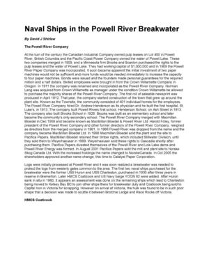 Naval Ships in the Powell River Breakwater