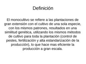 Monocultivos