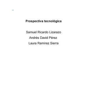 Prospectiva tecnológica