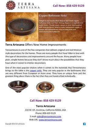 Terra Artesana Offers New Home Improvements