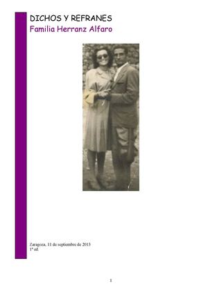 Dichos y Refranes Familia Herranz Alfaro