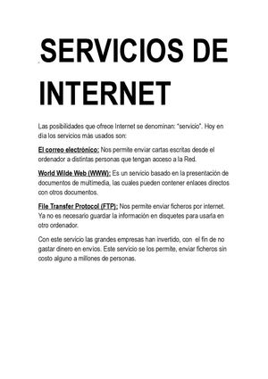 Servicios de Internet