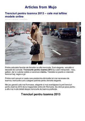 Trenciuri de toamna 2013 pe care le gasesti online