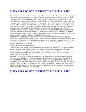 How To Lose Cellulite And Some Of The Most Common Mistakes