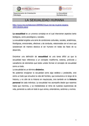 La Sexualidad