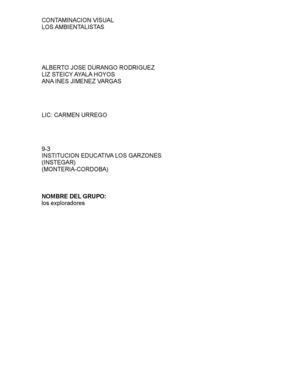 contaminacion visual en la localidad de garzones calle principal