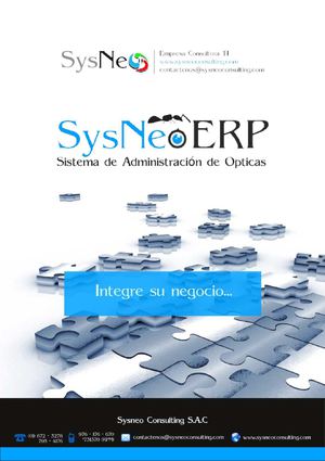  SysNeo ERP para la Gestión de Ópticas