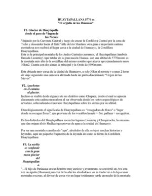 leyenda del nevado de huaytapallana