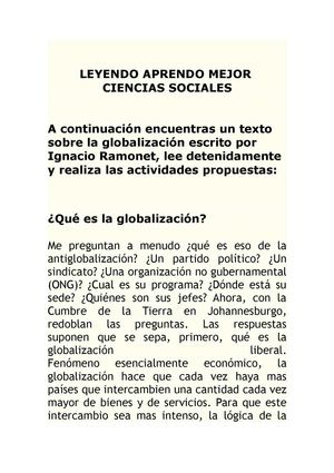 Leyendo aprendo mejor ciencias sociales, primera lectura 
