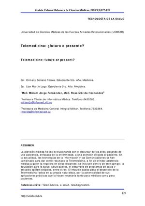 telemedicina: ¿presente o futuro? 