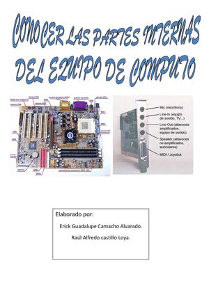 CONOCER LAS PARTES INTERNAS DEL EQUIPO DE COMPUTO