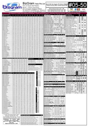Bizgram Pricelist11th September