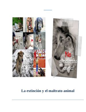 la extinción y el maltrato animal