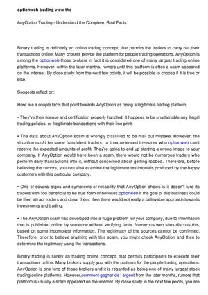 Optionweb Trading - See the Complete, Real Facts