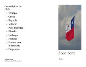 Cosas típicas de Chile triptico