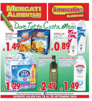 Mercati Alimentari dal 12 al 23 settembre 2013
