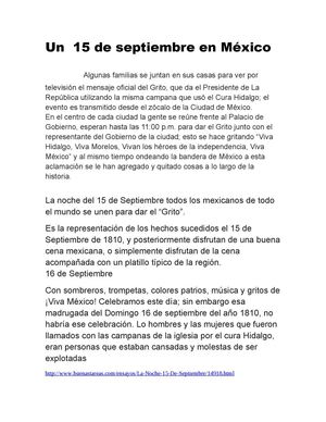 Un 15 de septiembre en México