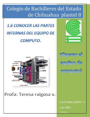 conocer  las partes internas del equipo de computo