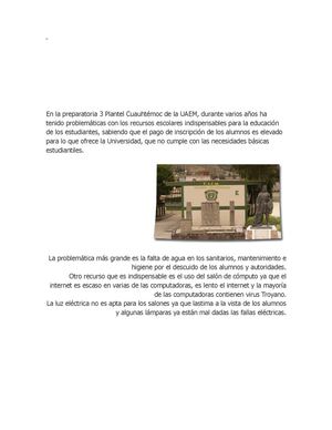 En la preparatoria 3 Plantel Cuauhtémoc de la UAEM