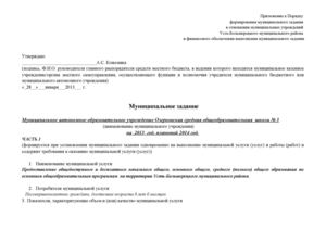 Муниципальное задание 2013