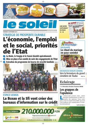 Edition du 13 Septembre 2013