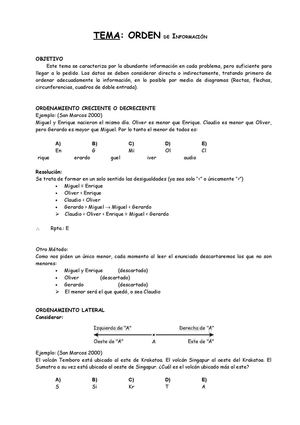 ORDEN DE INFORMACION