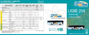Fiche horaire Ligne 204 Châtellerault - La Roche-Posay