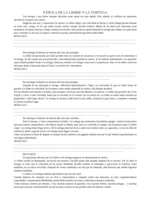 LA LIEBRE Y LA TORTUGA