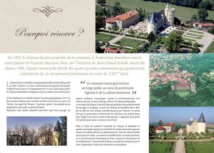 Panneaux d'exposition sur la restauration du Château de Bouthéon