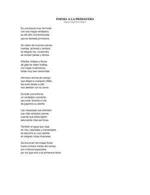 poema a la primavera