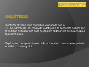 Naturaleza de la Termodinámica